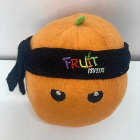 Fruit Ninja Orange 5" Plush 2011 Nanco Stuffed Animal Toy Warrior Game - Picture 5 of 9